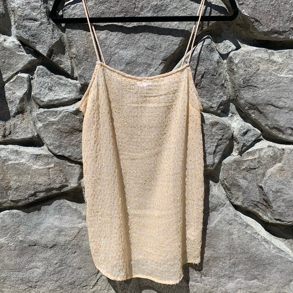 Free People Intimately Sheer Nude Sequined Cami